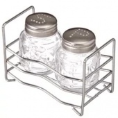 828-146 Набор для соли и перца на подставке,стекло.металл Практик