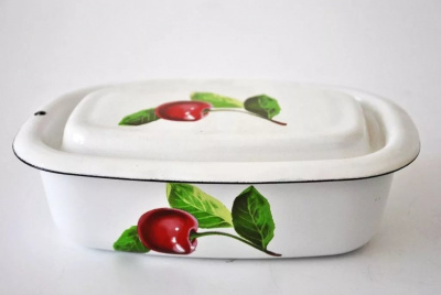 Лоток эмаль с крышкой 0,6л 42504-052/6 /Керч/