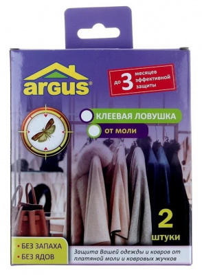 Детальная картинка товара «1364570 ловушка клеевая от платяной моли/argus/2шт/»