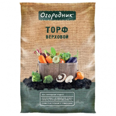 Детальная картинка товара «торф верховой 9л огородник»