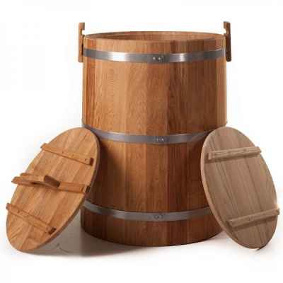 Кадка 80л. с крышкой и гнетом,дуб